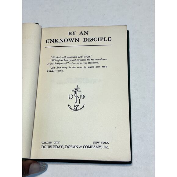 1919 By an Unknown Disciple First Edition Hardcover Doubleday Antique - Picture 4 of 8
